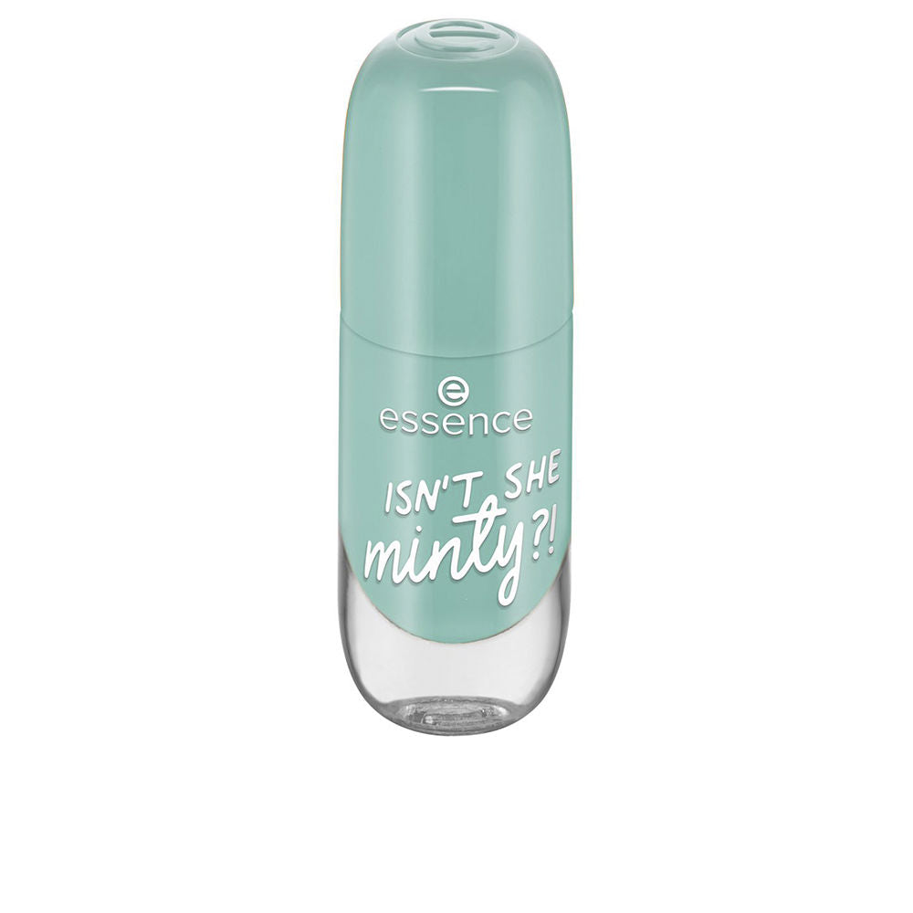 8 ml mint-green gel-effect nail polish with oversized brush, glossy finish