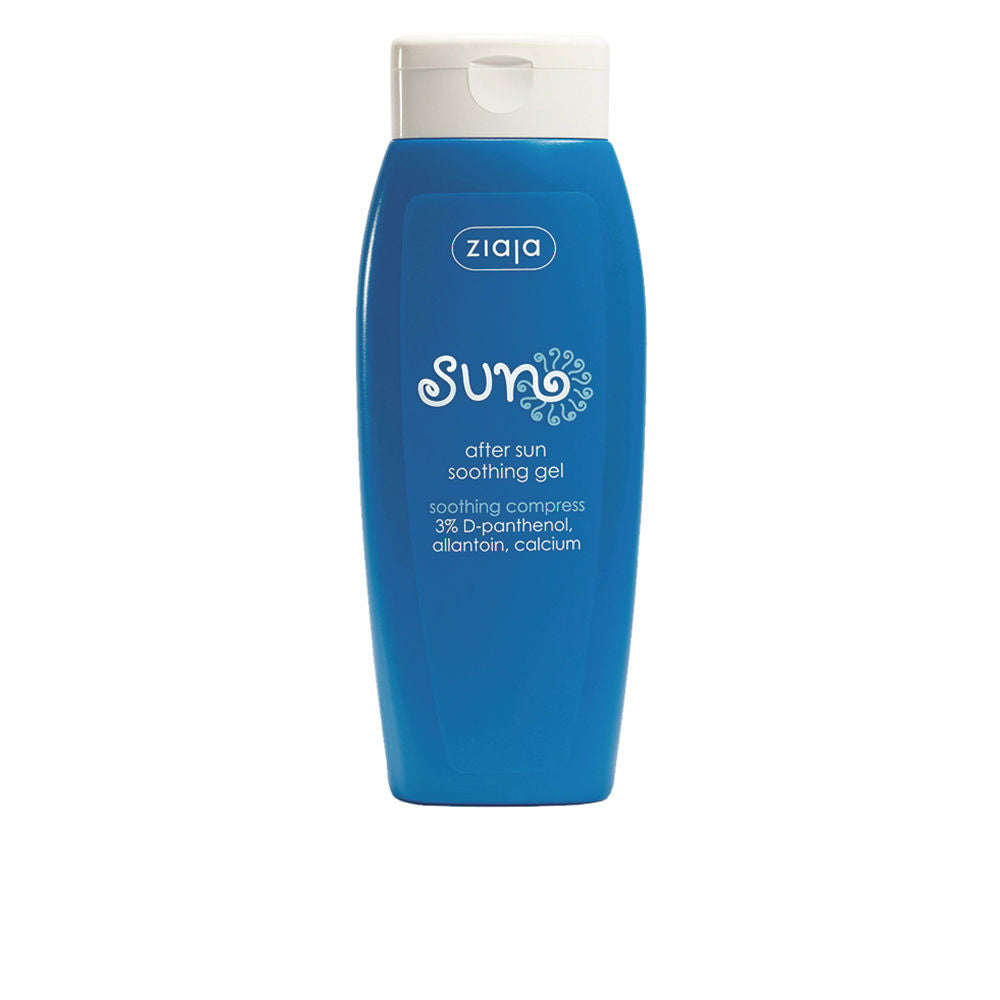 200 ml clear soothing after-sun gel tube with calming formula