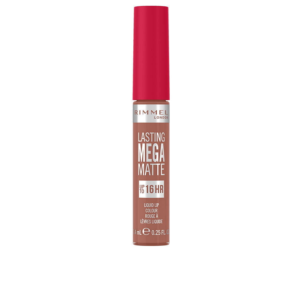 Matte liquid lipstick with angled precision applicator, warm rose shade, 7.4 ml