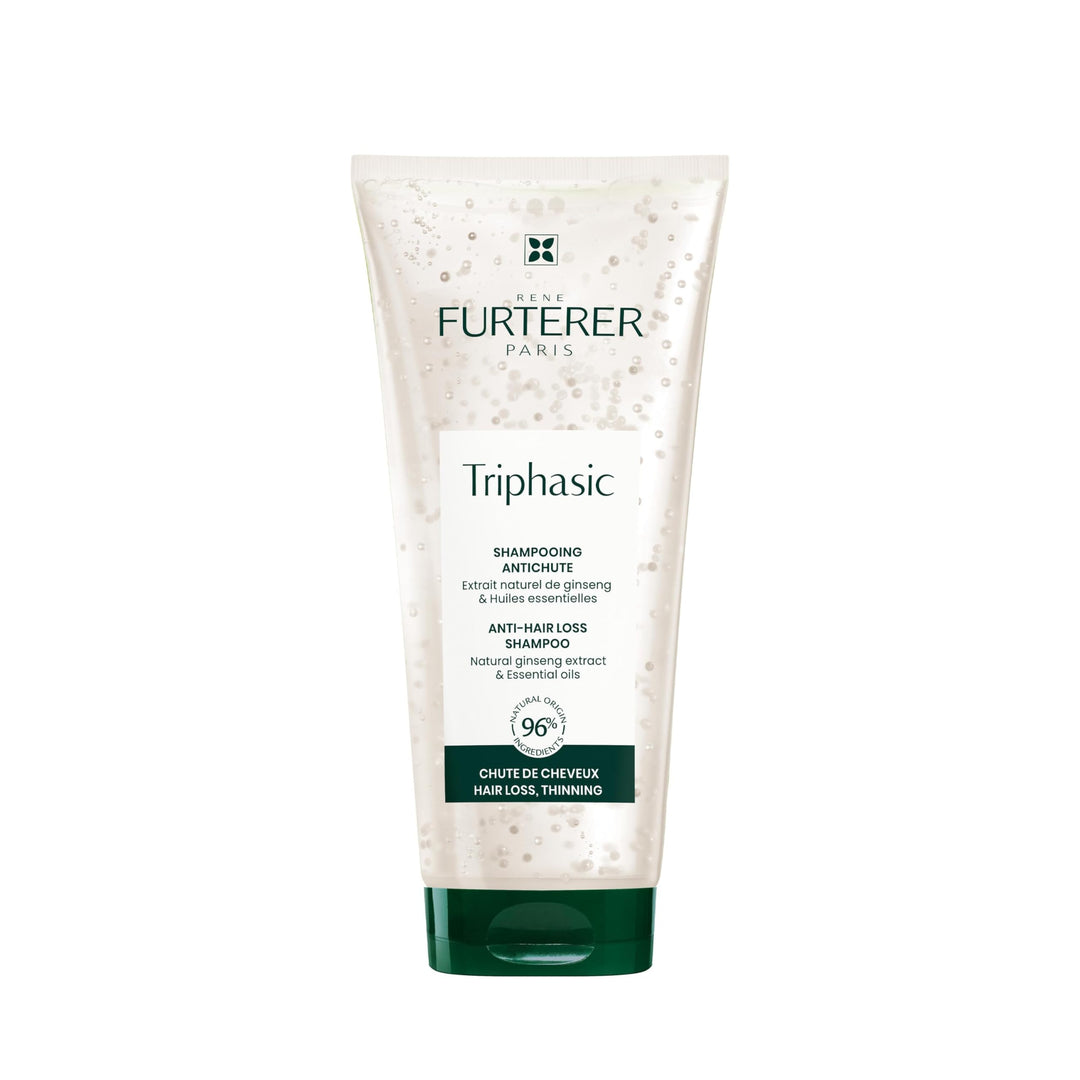 200 ml botanical anti‑hair loss shampoo bottle, sulphate‑free, daily unisex care