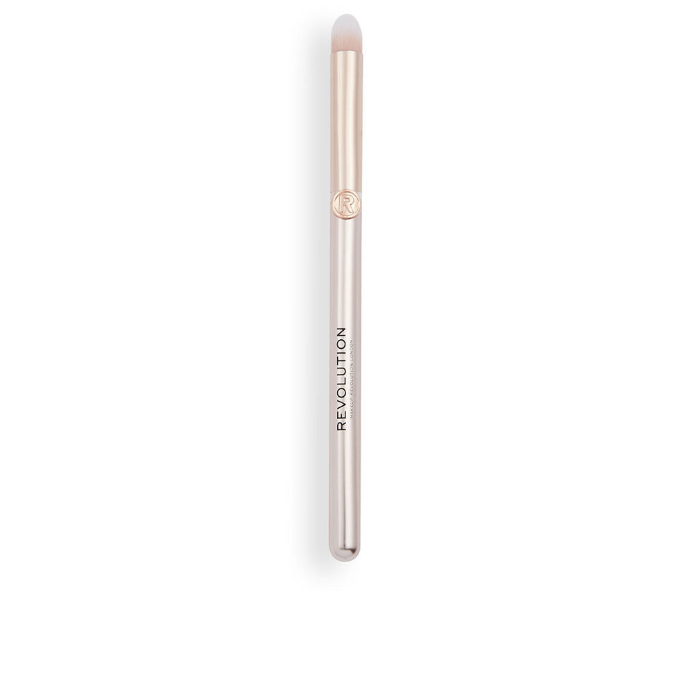 Tapered synthetic crease brush with rose-gold ferrule, vegan fibres, single unit