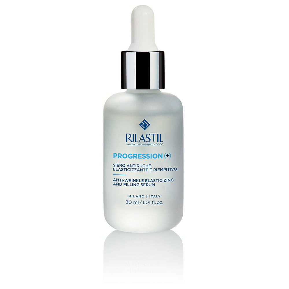 30 ml frosted serum bottle, clear gel texture, clinical packaging