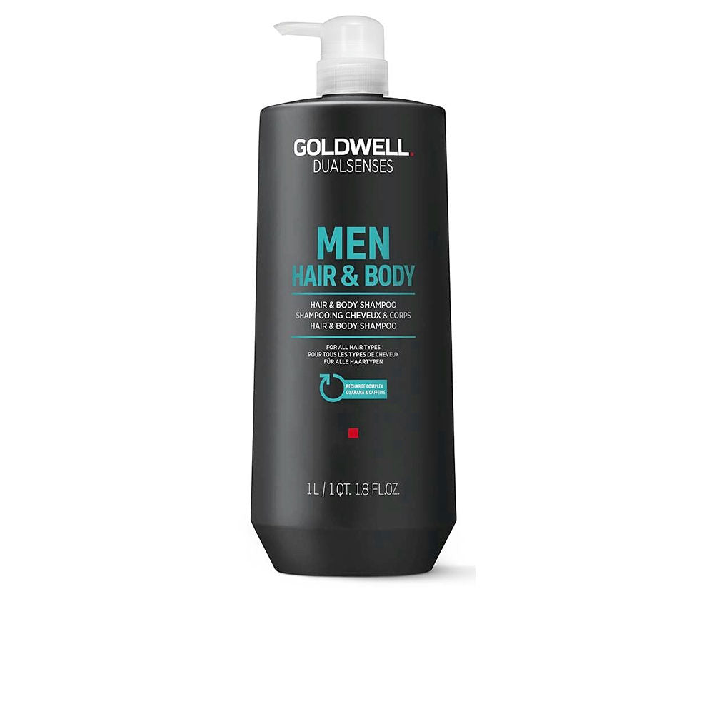 1,000 ml menthol hair and body shampoo bottle, dual-use formula