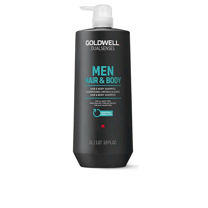1,000 ml menthol hair and body shampoo bottle, dual-use formula