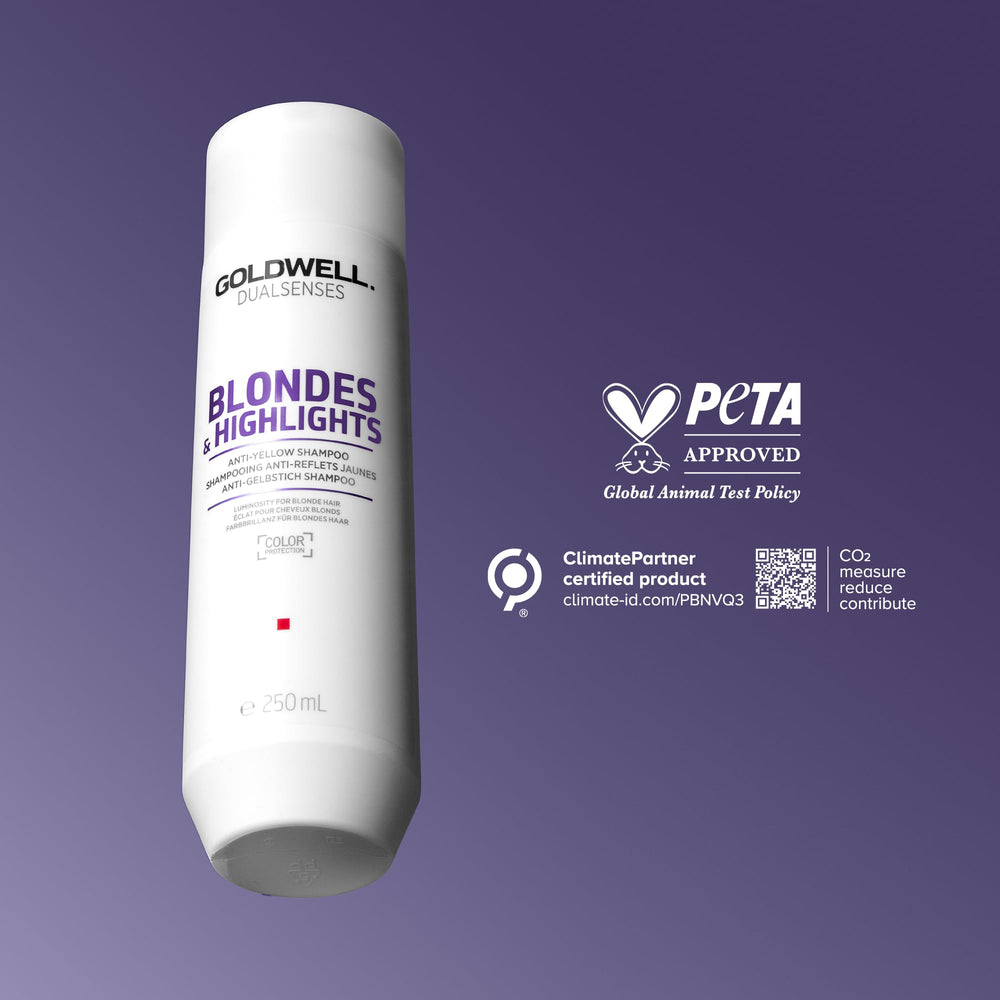 1 L violet-toned brightening shampoo bottle for blondes and highlights