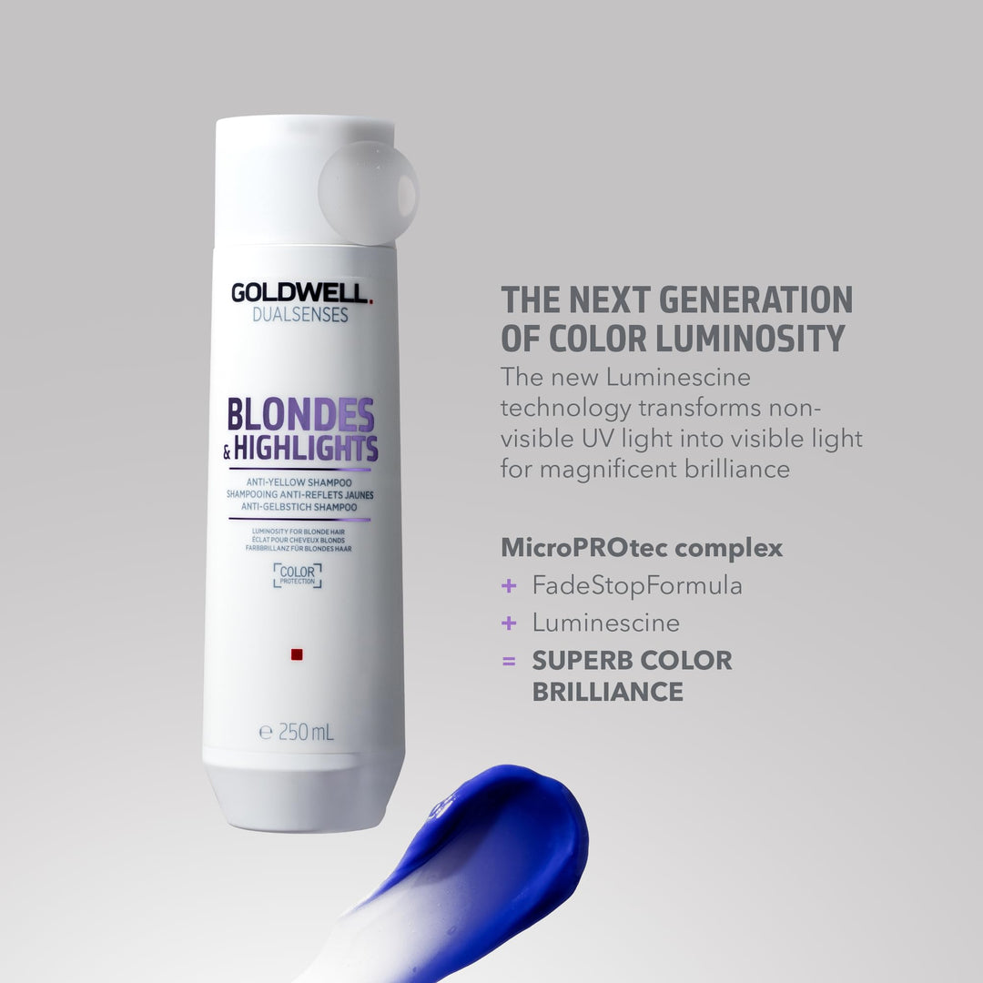 1 L violet-toned brightening shampoo bottle for blondes and highlights