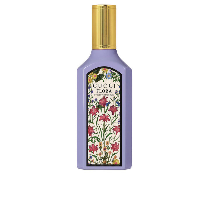 Glass bottle of floral magnolia Eau de Parfum, 50 ml, spray cap