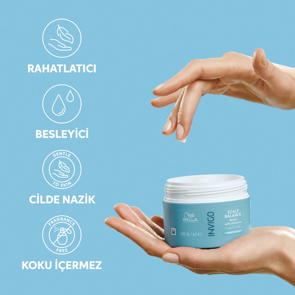 150 ml tube of fragrance‑free soothing scalp mask, creamy white texture