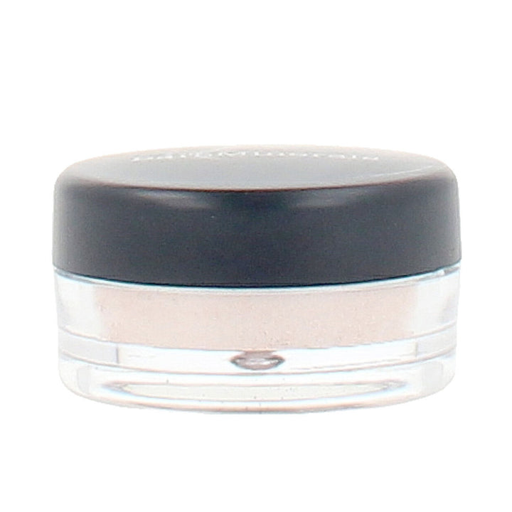 Loose mineral eye shadow jar in Cultured Pearl, pearlescent pale shimmer powder