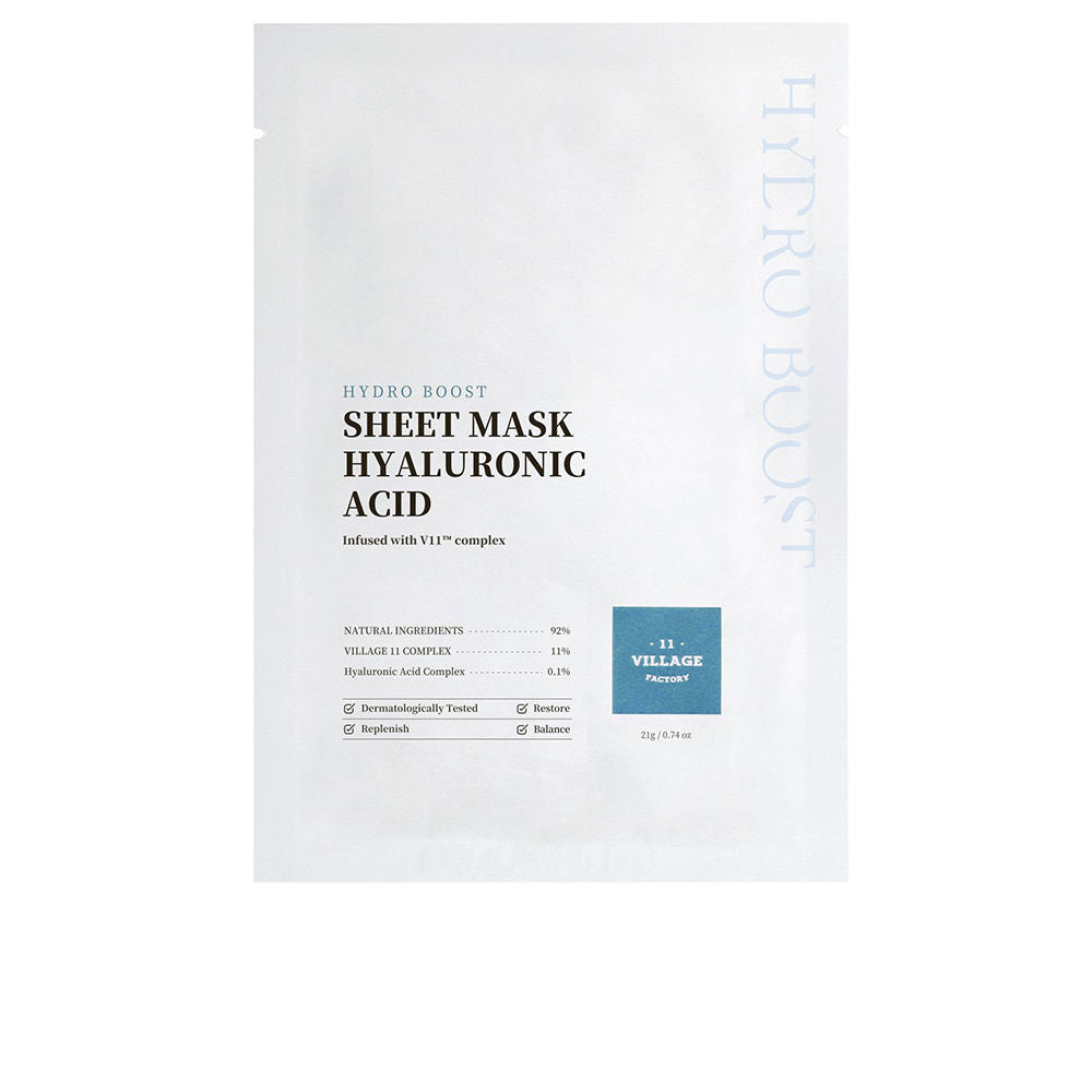 Bamboo fibre sheet mask packet and unfolded mask, 23 g, hydrating formula