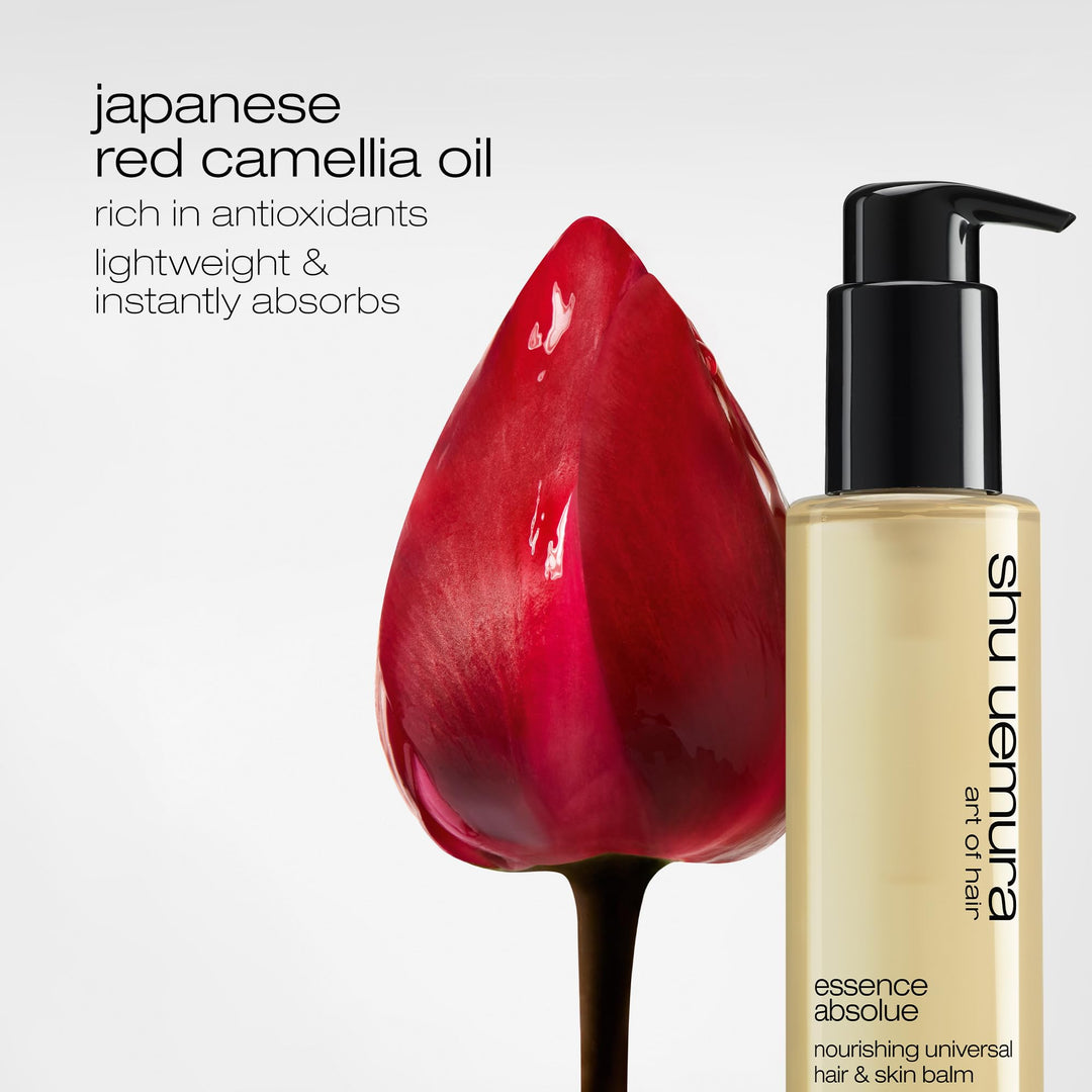 150 ml pump balm in neutral tube, camellia seed oil, for Unisex hair and skin