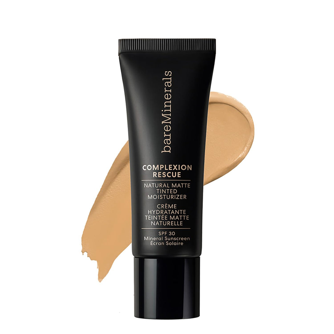Compact tube of tinted mineral moisturiser, sheer beige shade, 35 ml