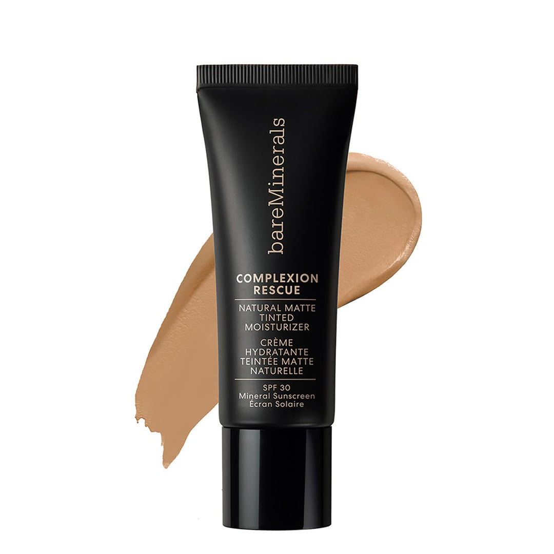 35 ml tinted mineral moisturiser in tan amber, SPF 30, matte finish