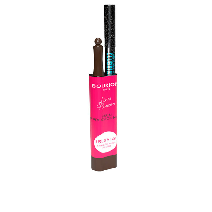 Brown liquid eyeliner with fine brush applicator, 1.20 g, glossy finish