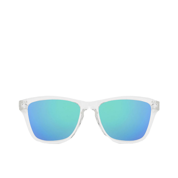 Transparent emerald square nylon sunglasses for kids, 47 mm lenses, Unisex