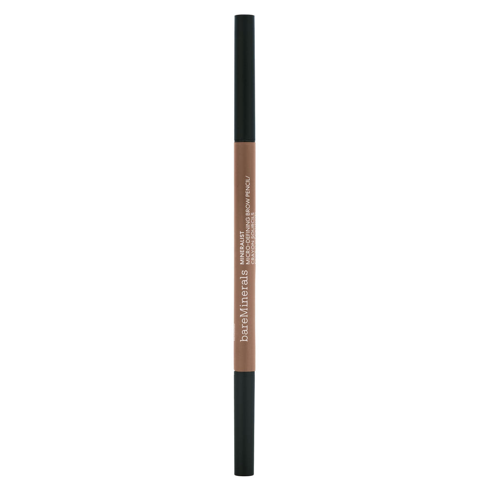 Retractable micro-tip brow pencil in Light Brunette with spoolie, mineral finish
