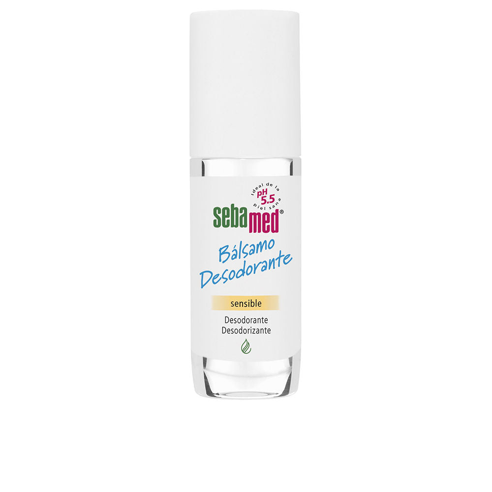 50 ml roll‑on deodorant balm in plain bottle, alcohol‑free, fragrance‑free, Unisex