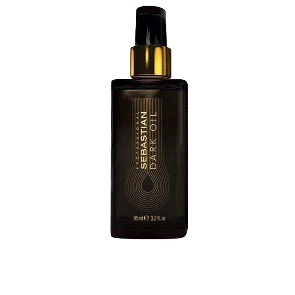 95 ml clear bottle of lightweight argan and sandalwood hair oil with pump dispenser