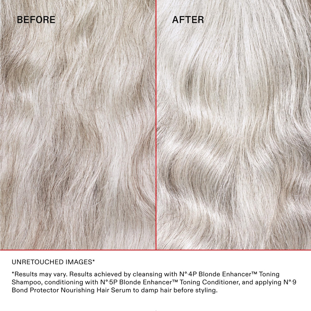 Tall conditioner bottle for blond and grey hair; 1000 ml, silver-lilac label