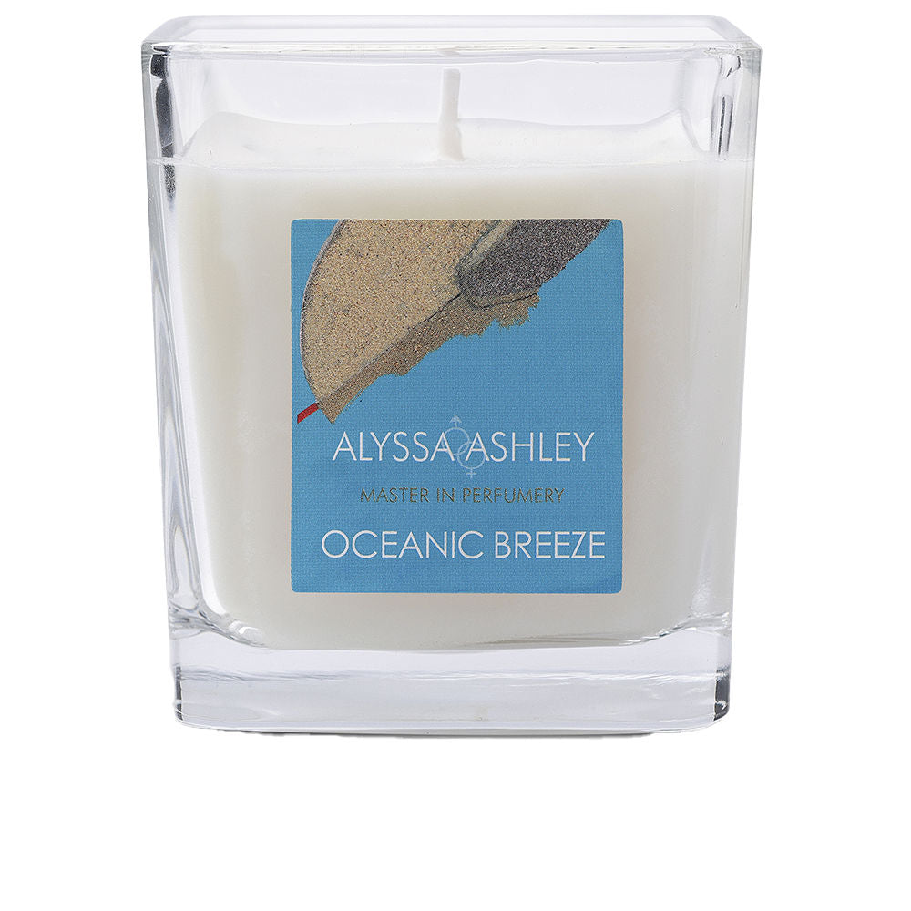Glass‑jar Oceanic Breeze scented candle, 145 g, soy blend, unlit