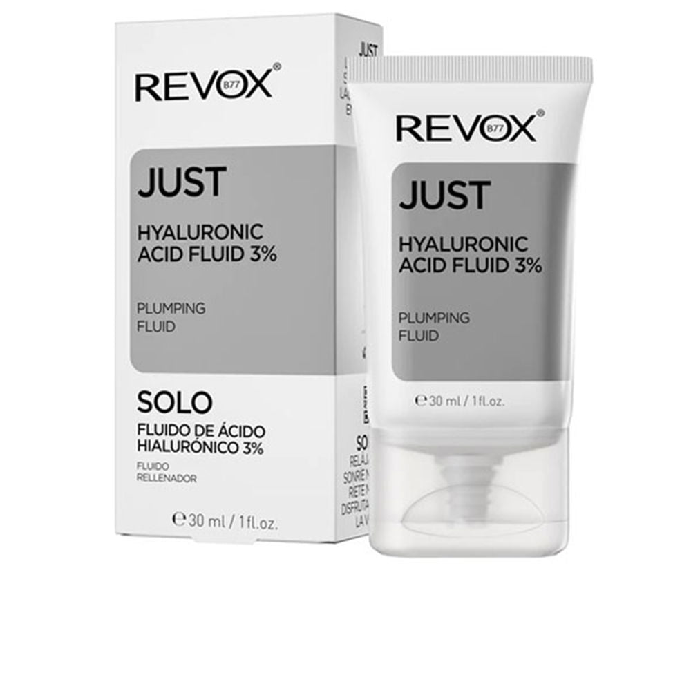 30 ml clear bottle of lightweight hyaluronic hydration fluid for Women