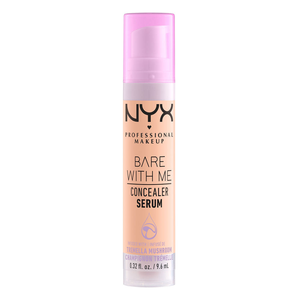 9.6 ml tube of lightweight tinted concealer with dispenser, medium vanilla shade