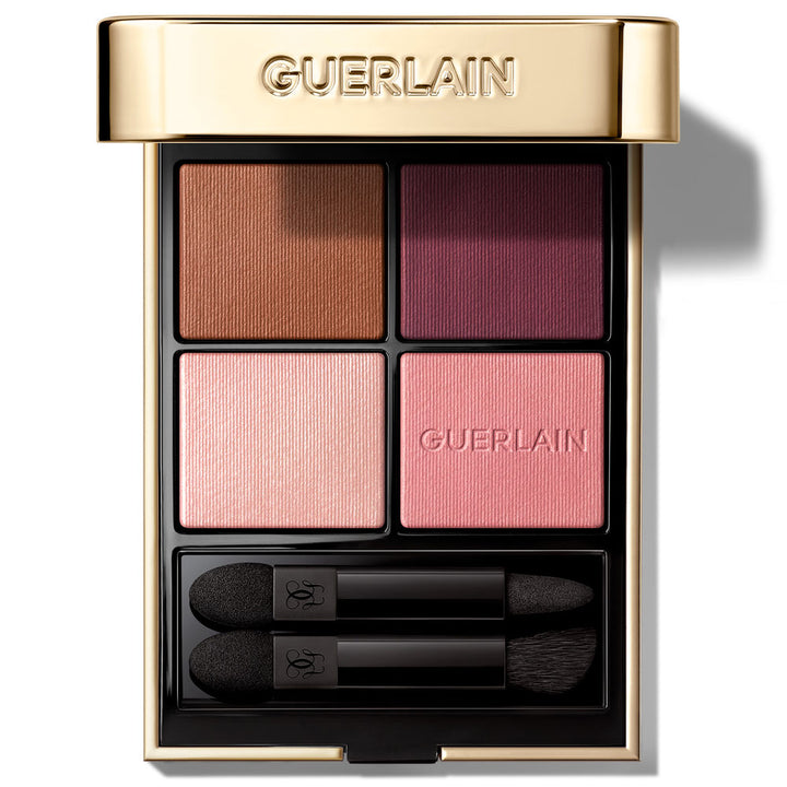 Compact eyeshadow quad, four finishes, jewelled case with velvet sleeve, two applicators, 6 g