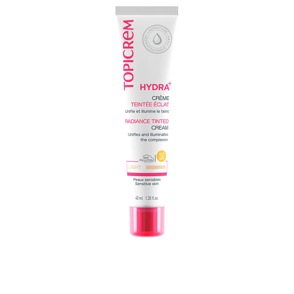 40 ml tinted SPF50 hydrating cream in light shade, 3‑in‑1 protection and coverage, Unisex