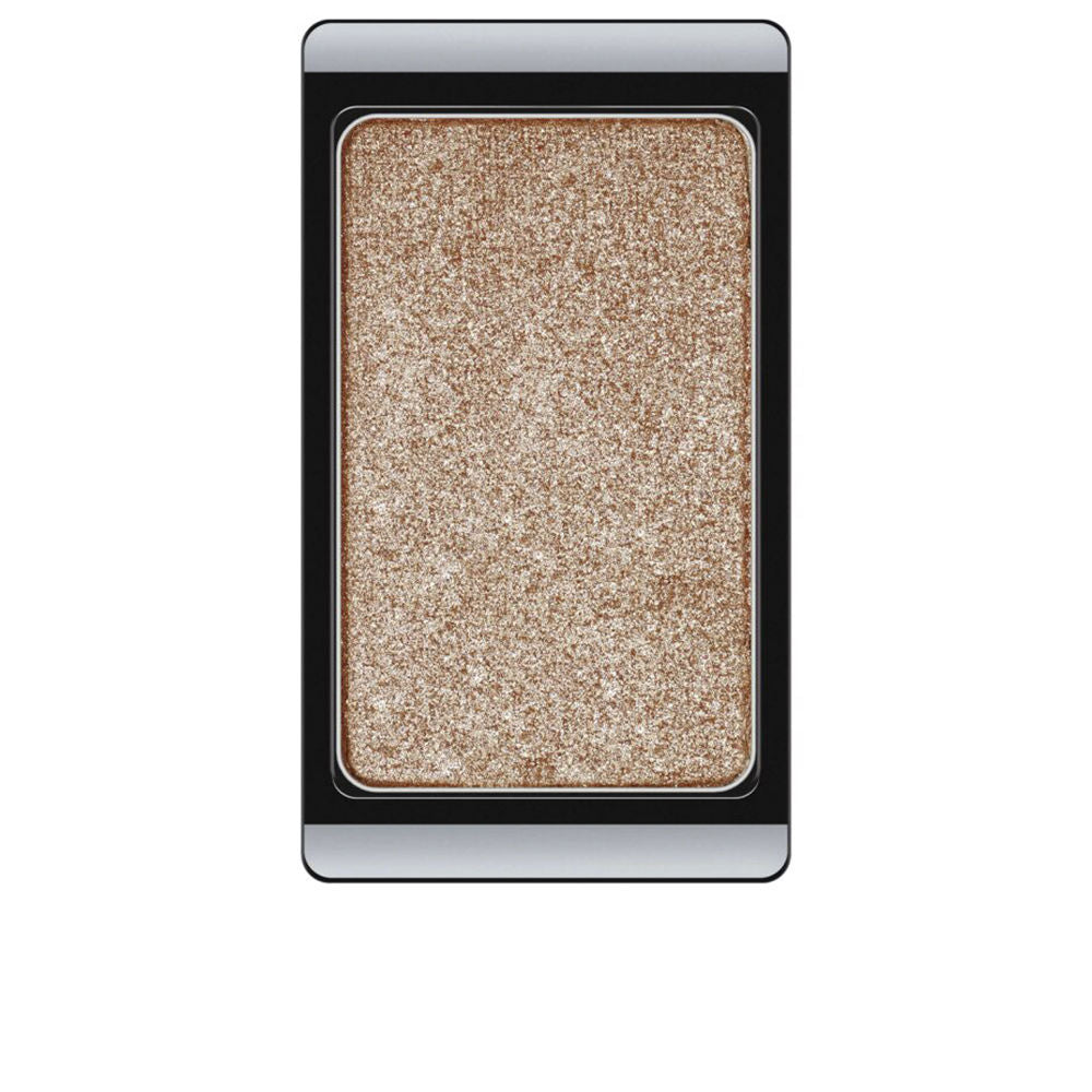 Single pearly copper-brown pressed eyeshadow pan, 0.8 g, refillable