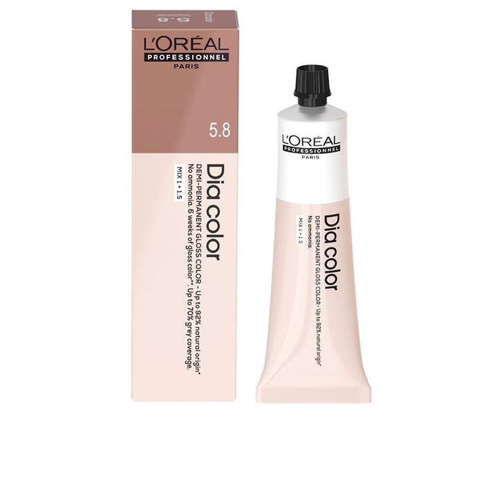 Tube of 8.2 light blonde semi‑permanent hair colour cream, 60 ml, ammonia‑free