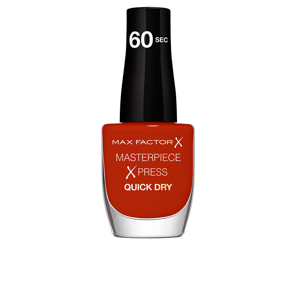 8 ml bottle of rapid‑dry red nail polish with glossy finish