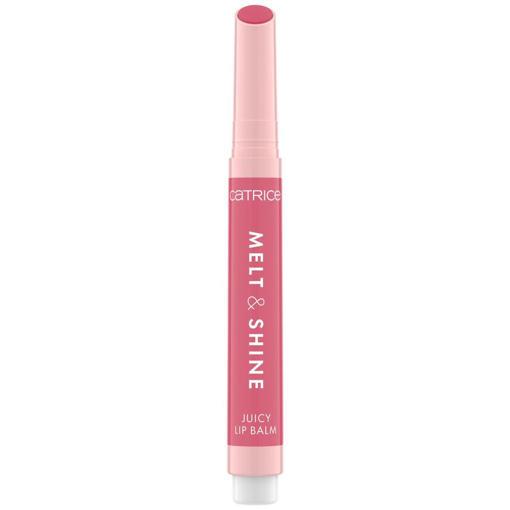 Click‑pen rosy lip balm in slim tube, glossy sheer finish, 1.3 g