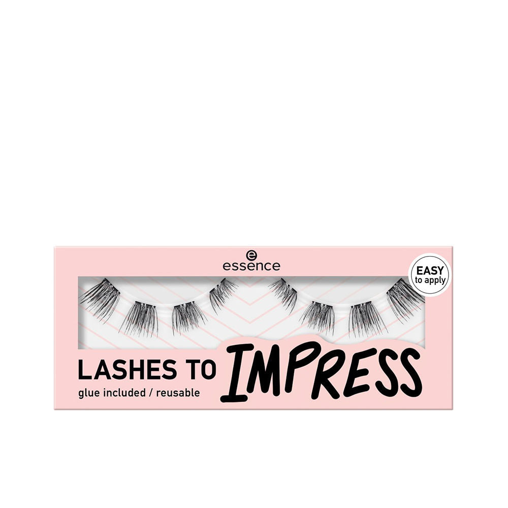 Tray of pre-cut individual lash clusters with small adhesive pot, natural finish