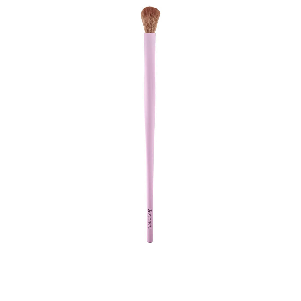Essence Pink tapered handle blending brush with fluffy rounded brown bristles and visible brand logo
