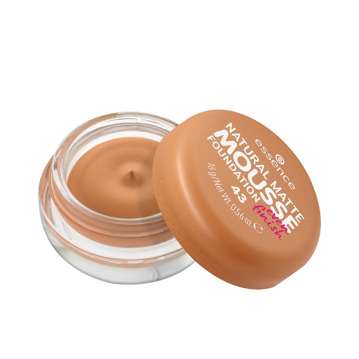 Compact 16 g mousse foundation in shade 43, natural matte finish, Unisex
