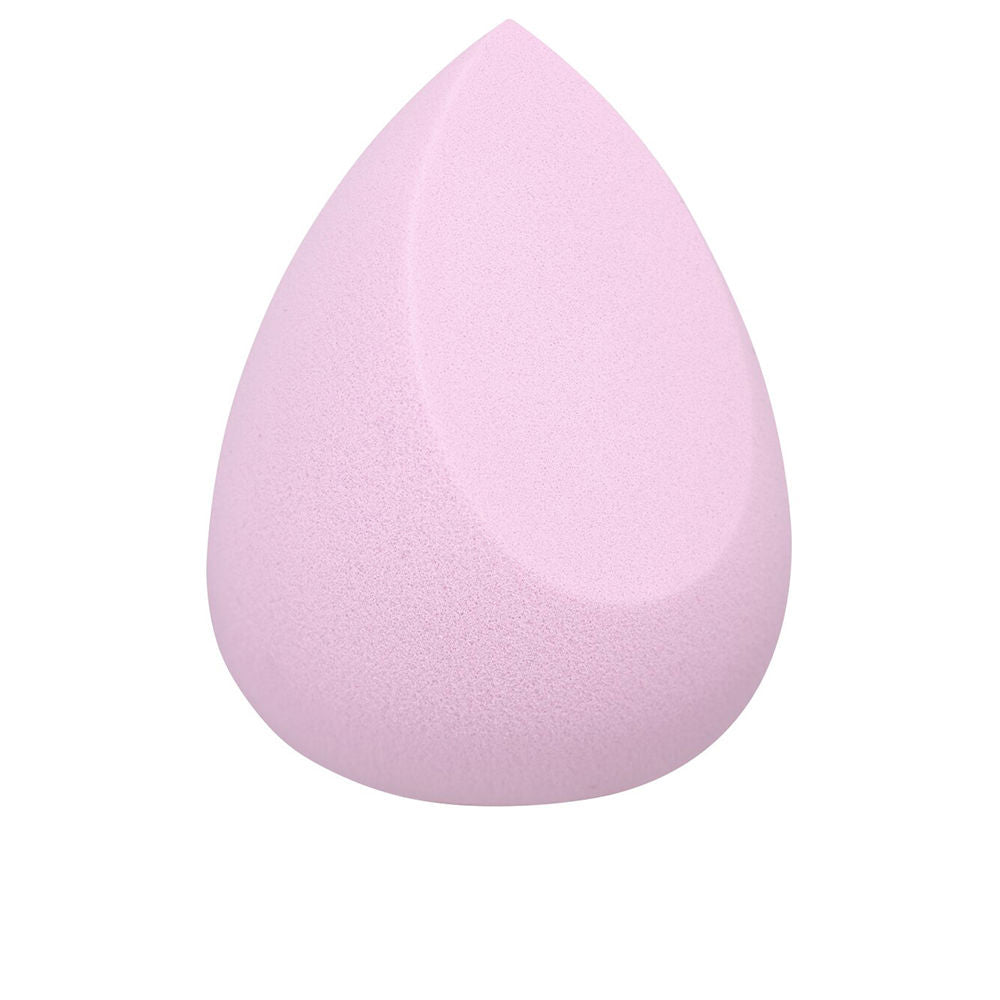 Essence Light pink foam makeup sponge with teardrop shape, flat angled side and smooth rounded bottom
