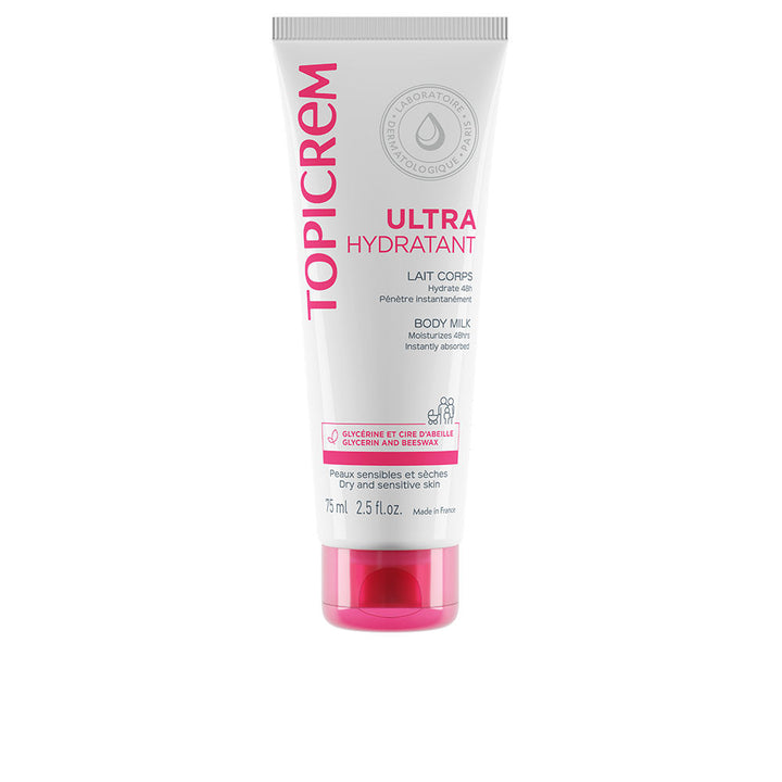 75 ml tube of rich body milk with urea and glycerin, fast-absorbing Unisex emulsion