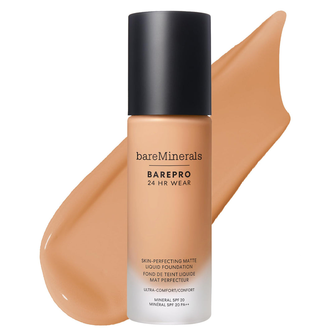 30 ml pump bottle of liquid matte foundation in Fair 15 Cool, Unisex SPF 20