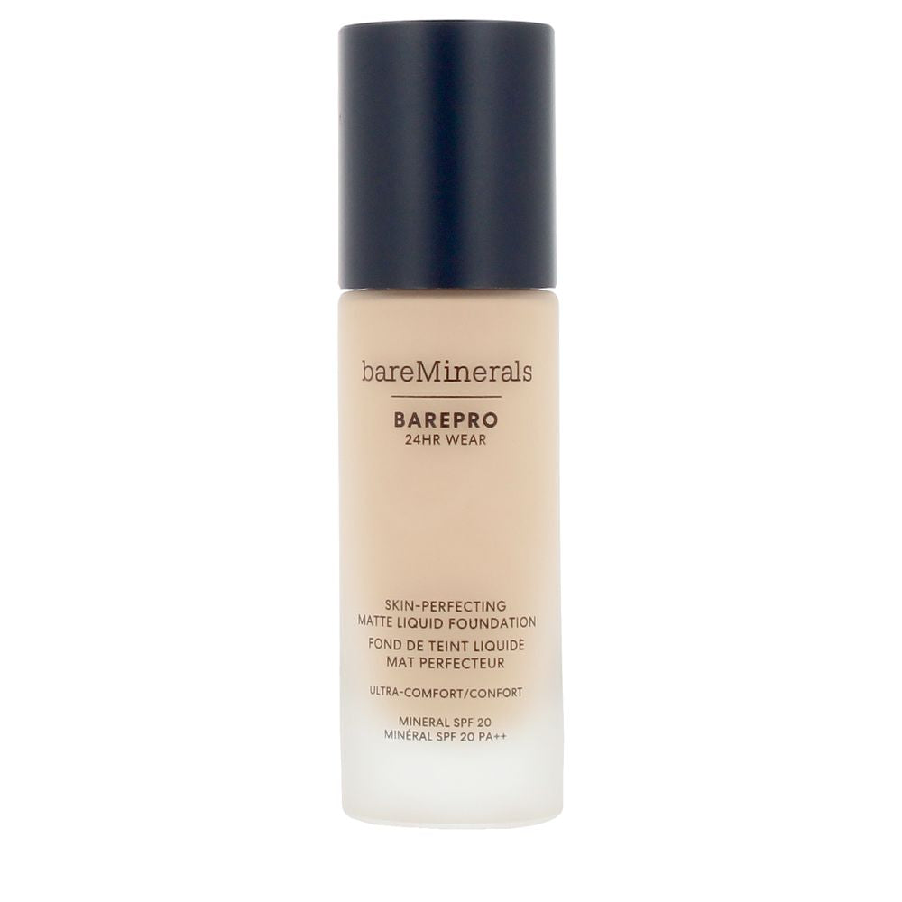 30 ml pump bottle of liquid 24HR matte mineral foundation in Fair 15 Neutral