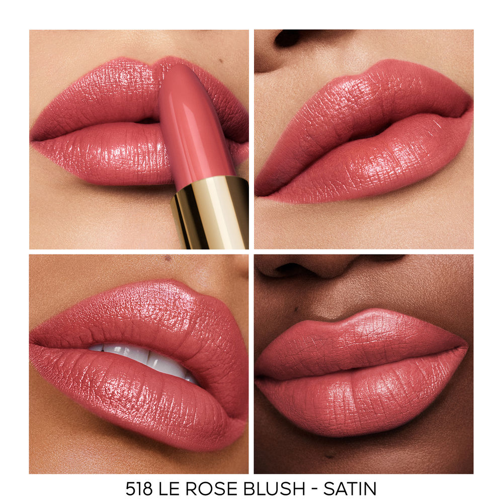 Refillable satin and matte lipstick in sleek case; lily and almond oil formula, 3.5 g