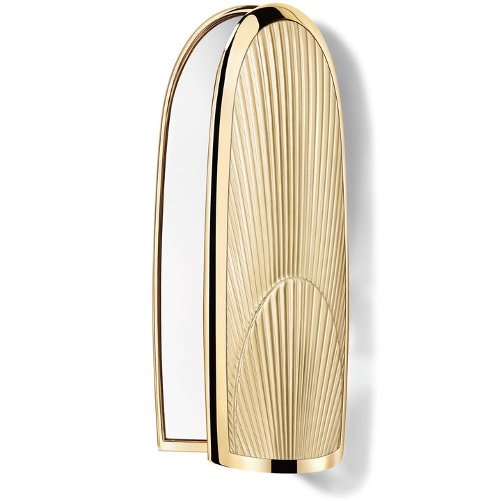 Refillable jewel lipstick with gold trim and concealed double mirror, Unisex