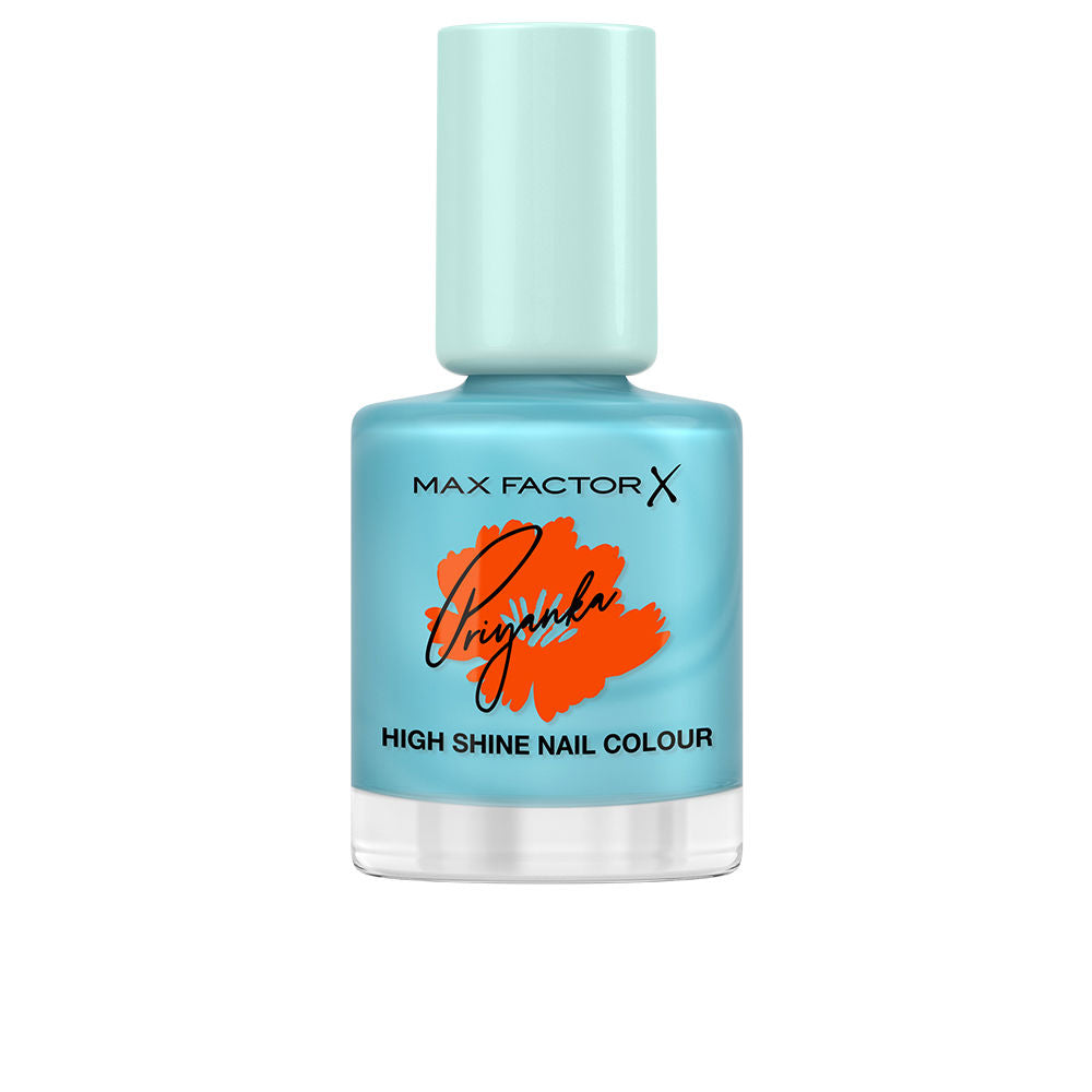 Blue high‑shine 12 ml nail polish bottle, plant‑based, Unisex