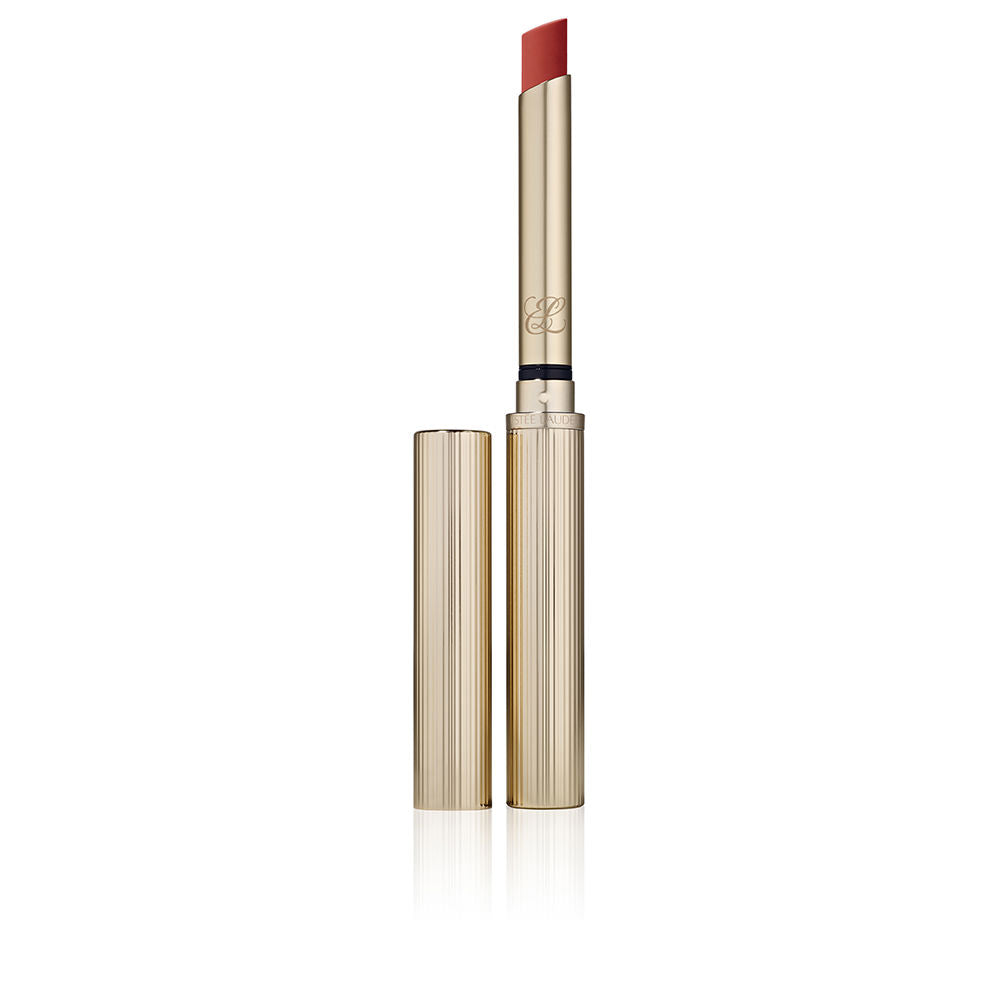 Slim Silk Matte lipstick, brown shade, textured gold case, 7 g — Unisex