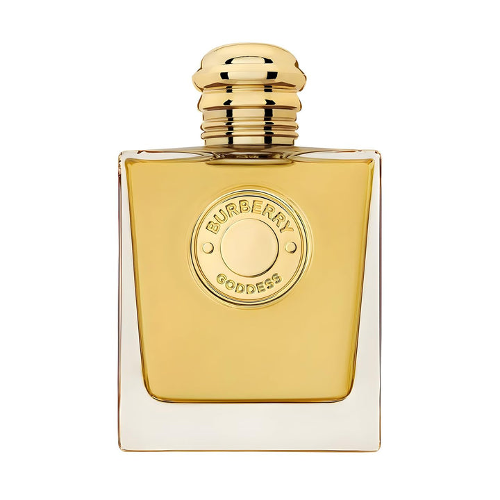 Beige square refillable flacon with gold medallion; aromatic woody vanilla perfume, 100 ml