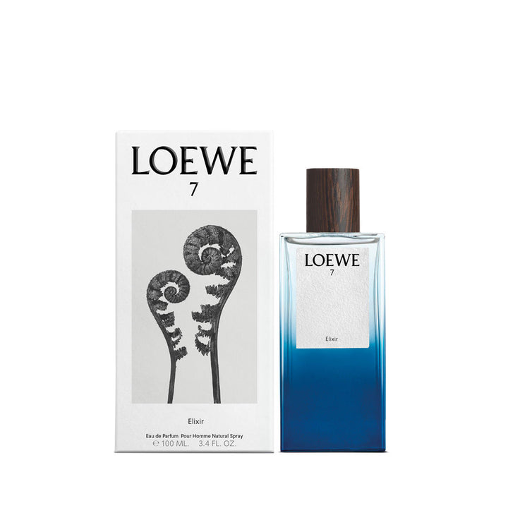 Translucent blue glass perfume bottle with wenge wood cap, 100 ml, woody-spice notes