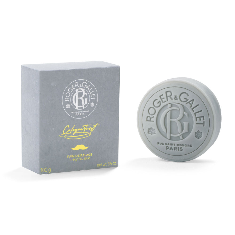 Compact Roger & Gallet Cologne Twist Shaving Stick in a travel-ready bar format