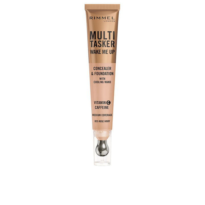 Tube of radiant liquid concealer‑foundation with precision applicator, Rose Ivory shade