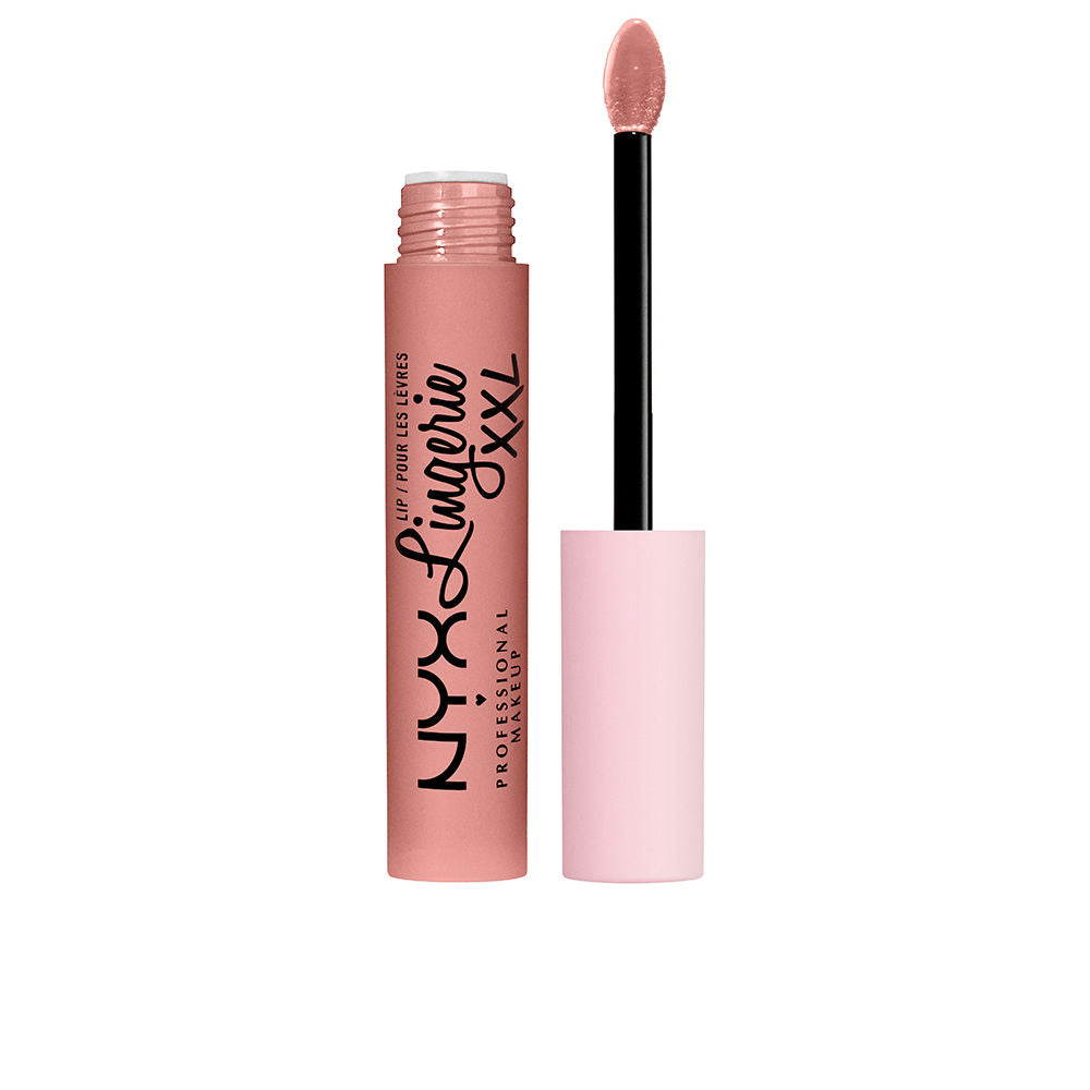 Tube of brown long-wear matte liquid lipstick with doe-foot wand