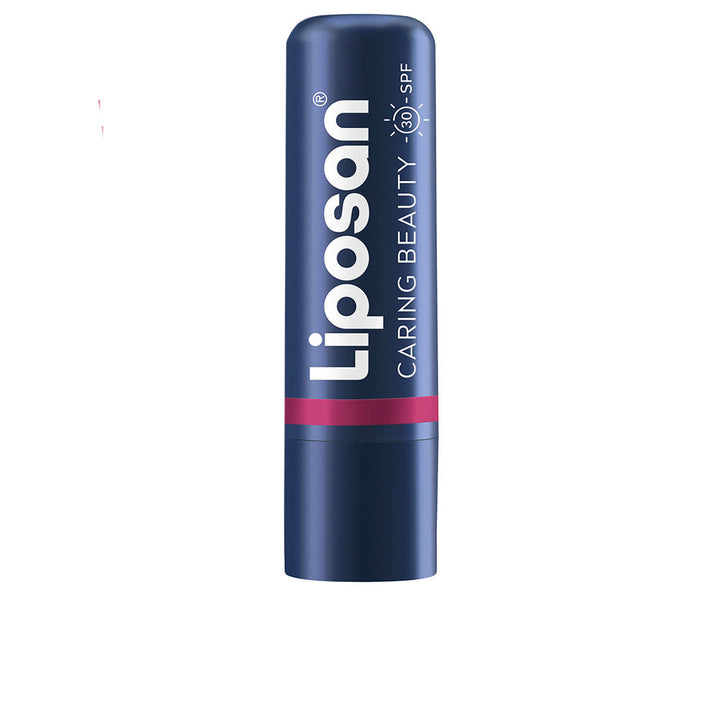 Creamy reddish‑pink tinted SPF 30 lip balm stick, 4.8 g, compact tube