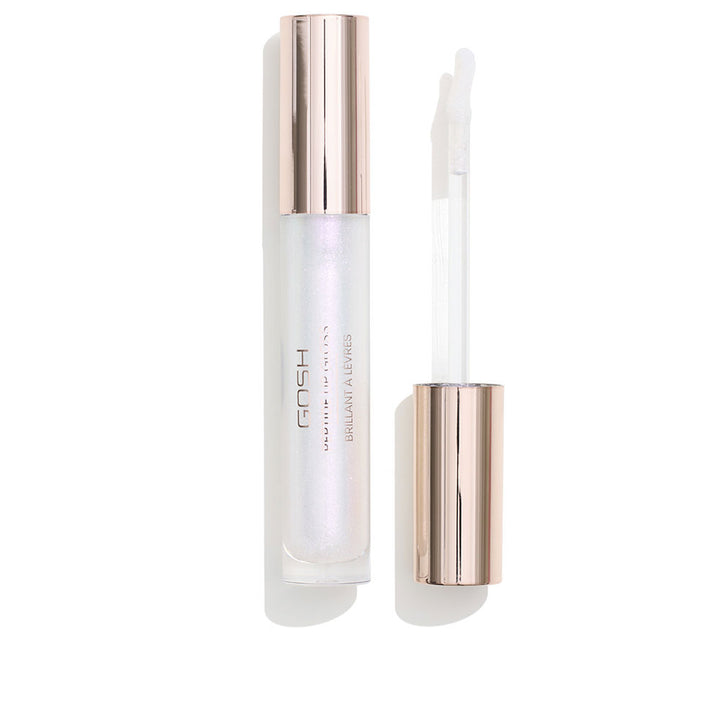 Clear 7 ml lip gloss tube with doe-foot applicator, hydrating formula